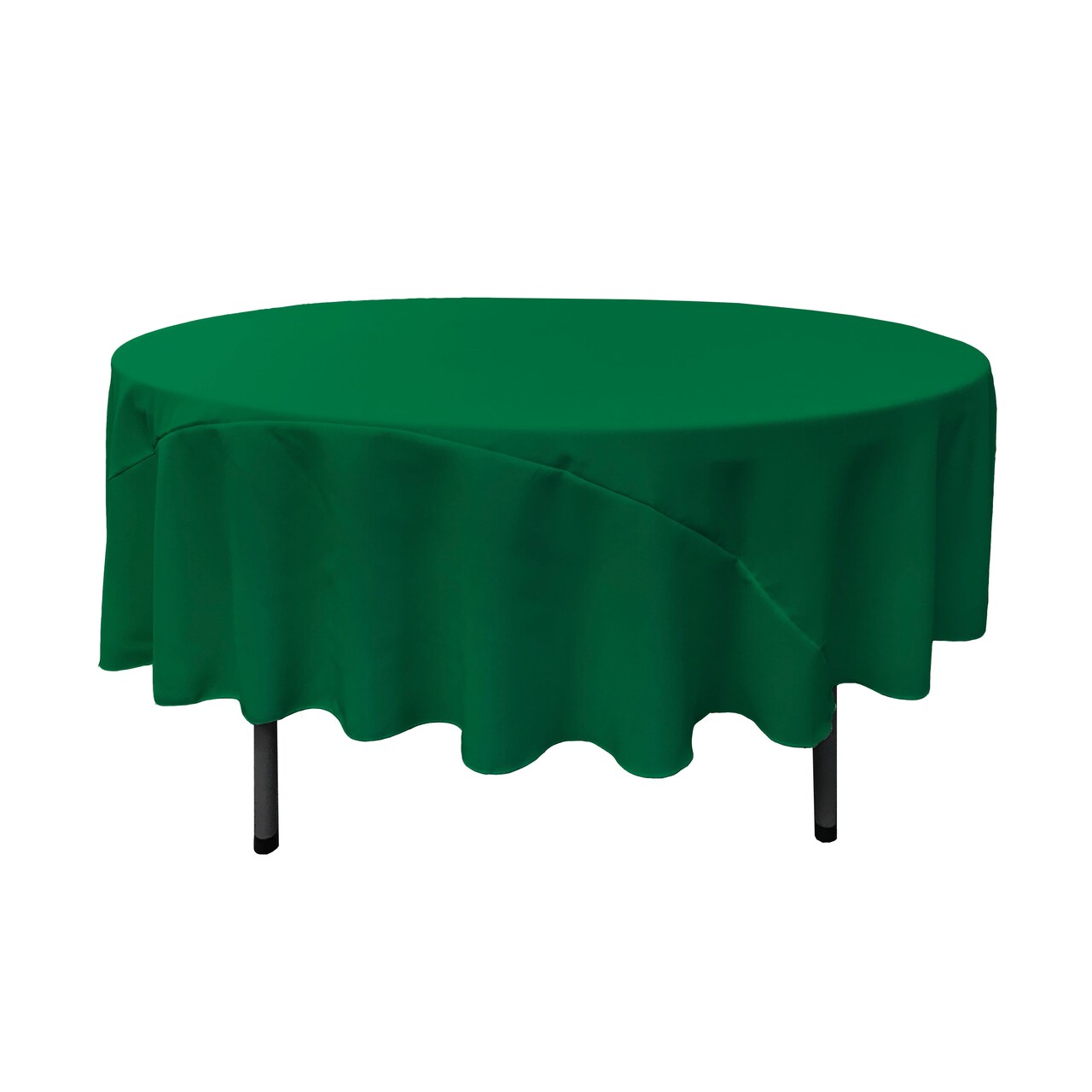 90 Inch Round Tablecloth Polyester Poplin Wrinkle Resistant Stain Resistant